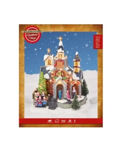 Villaggio, Giostrina In Resina Chiesa Con Coro All'Esterno