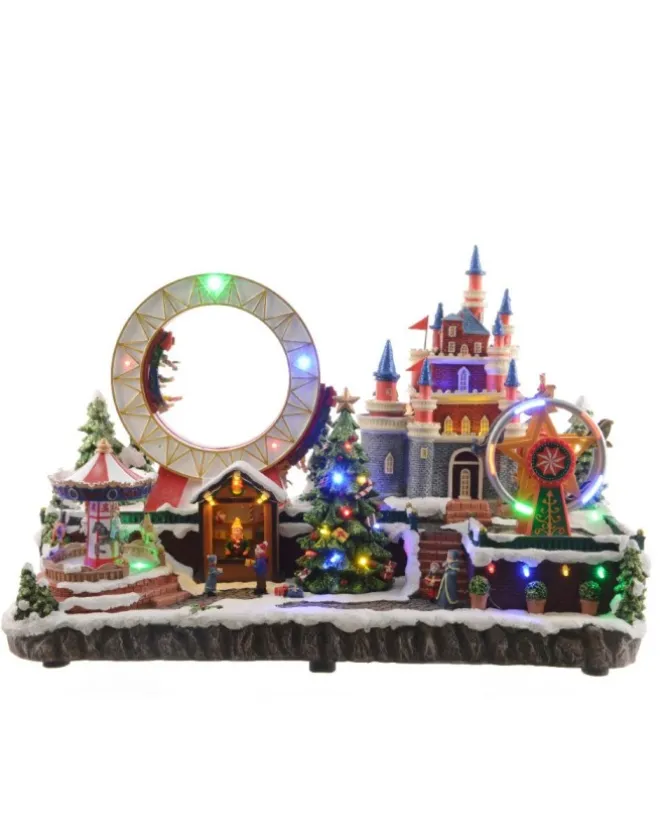 Villaggio Giostrina Lunapark Led Lun.25Cm X Lar.50Cm X Alt.33Cm Multi