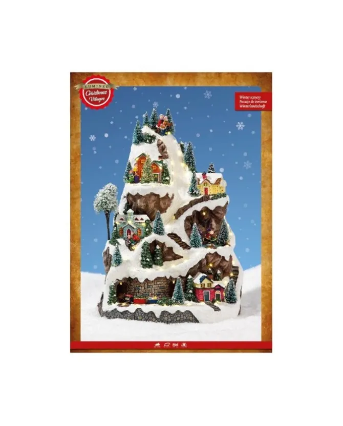 Villaggio Giostrina Montagna Con Treno