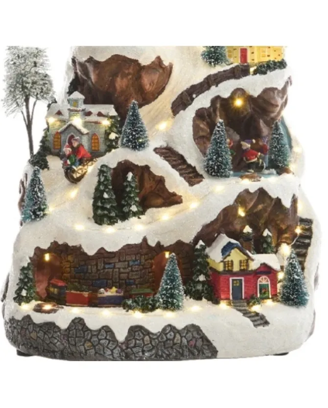 Villaggio Giostrina Montagna Con Treno