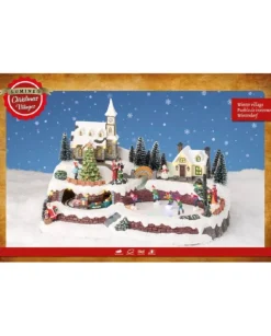 Villaggio, Giostrina, Paesaggio Con Pista Di Pattinaggio E Treno