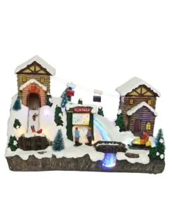 Villaggio, Paesaggio, Giostrina Con Suoni, Luci E Fibra Ottica