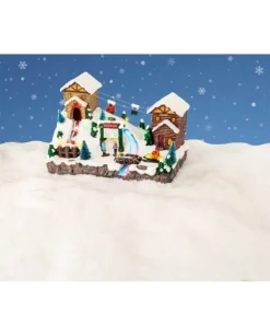 Villaggio, Paesaggio, Giostrina Con Suoni, Luci E Fibra Ottica